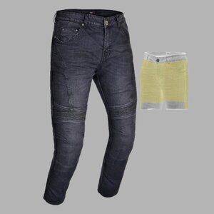 RIDERACT® Men’s Black Motorbike Riding Jeans with CE Armor Protection NEW